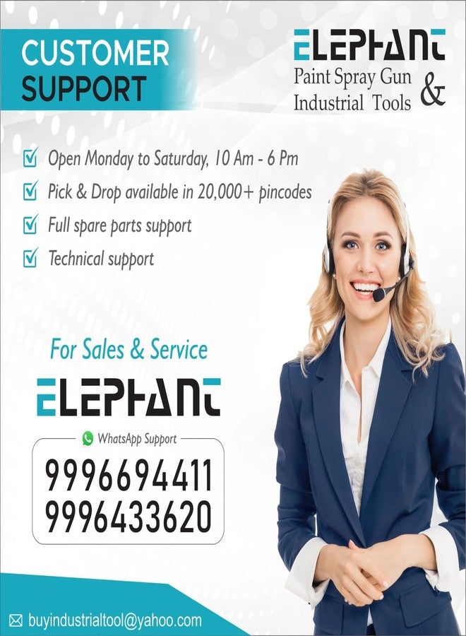 إليفنت مفتاح ربط هوائي من سلسلة الفيل Techno AT-5059 مقاس 1/2 بوصة ERW-09، طرف مربع ثابت. - Image 3